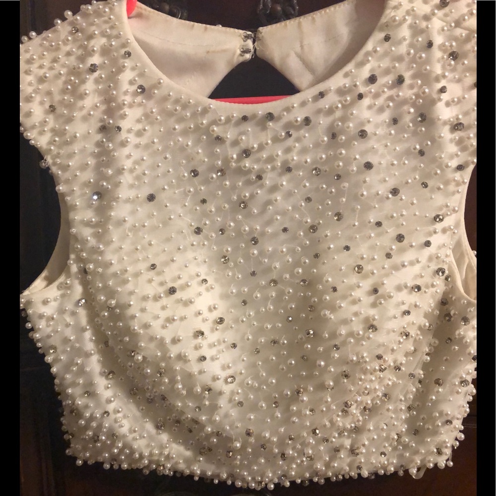 White Pearl and Sequence Top